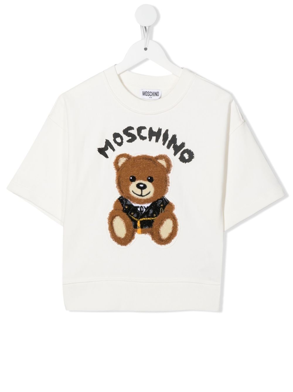 Moschino Kids' Teddy Bear-detail T-shirt In White