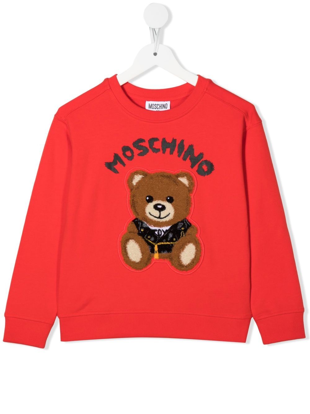 

Moschino Kids Teddy Bear-detail sweatshirt - Red