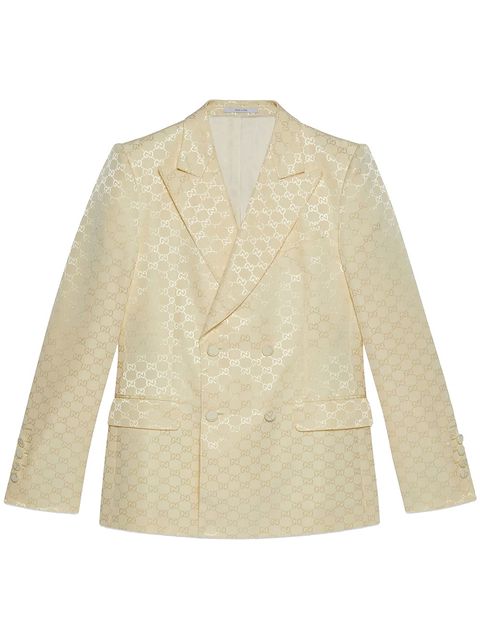 Gucci GG monogram double-breasted blazer 