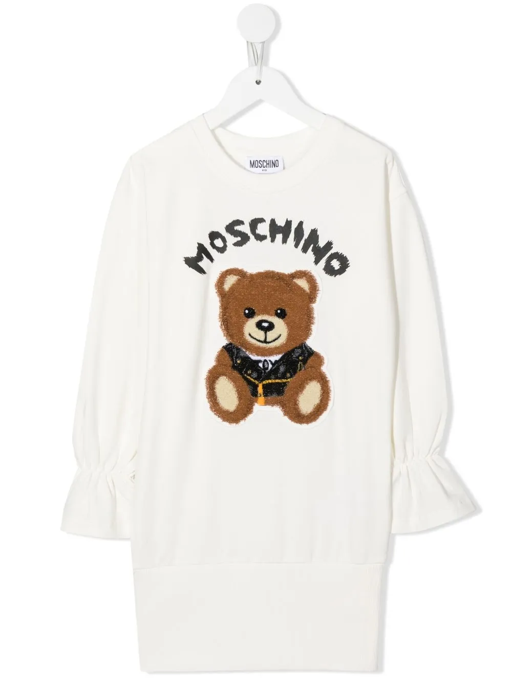 

Moschino Kids vestido con motivo Teddy Bear - Blanco