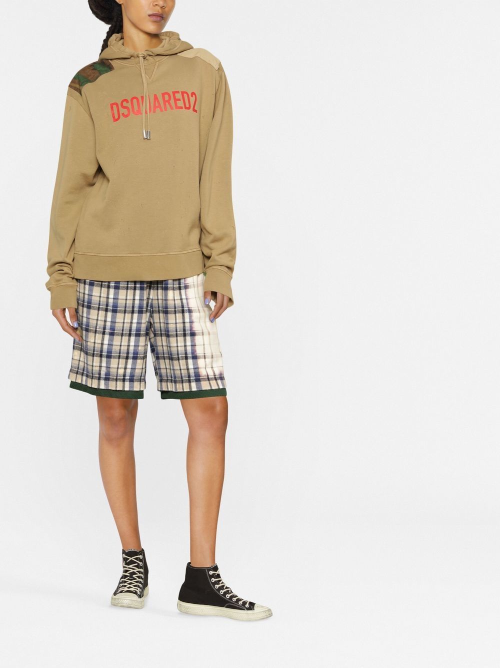 Dsquared2 Hoodie met logoprint - Bruin