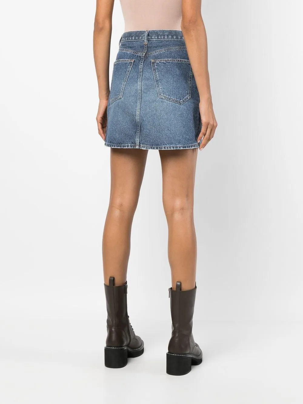 Chloé High-waist Denim Skirt In Blue