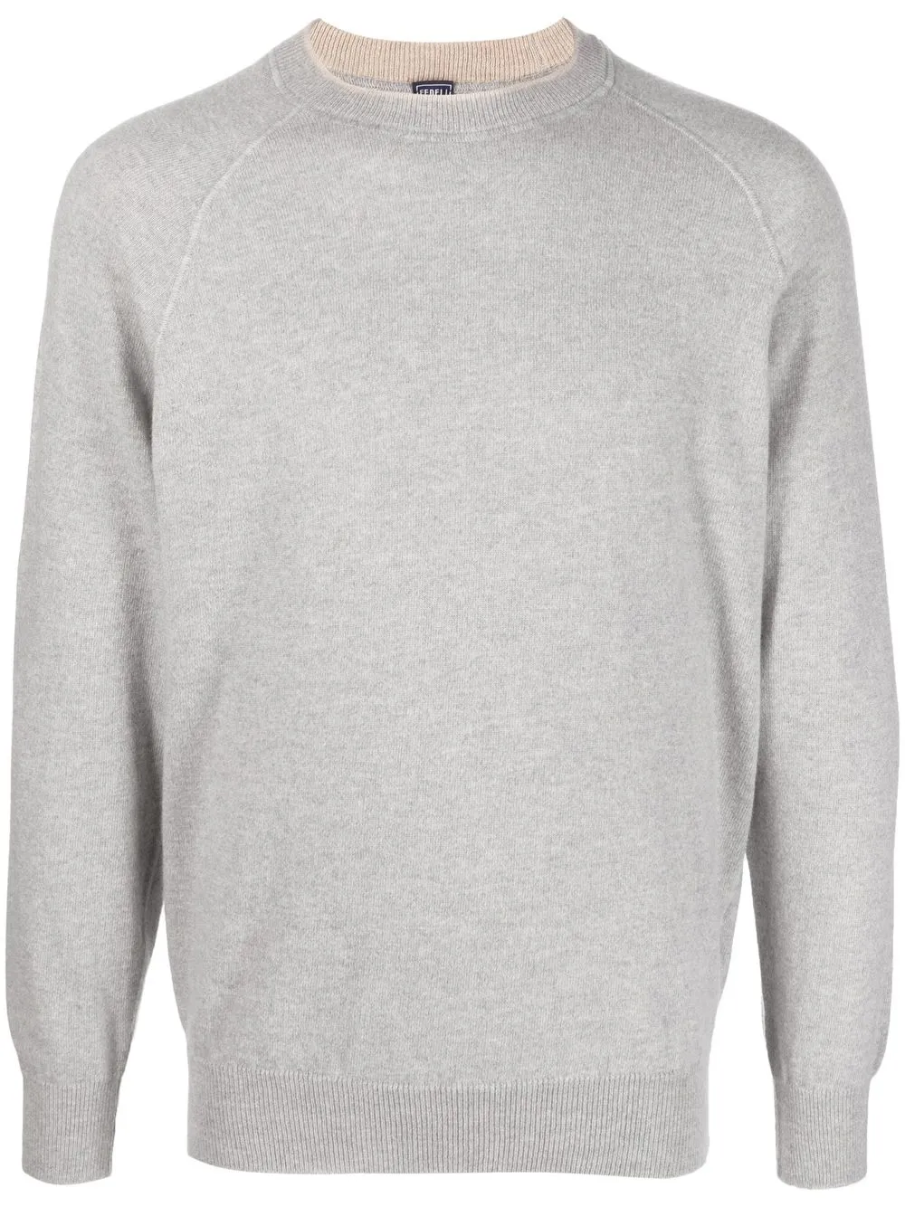 

Fedeli ribbed-knit crew neck sweater - Grey