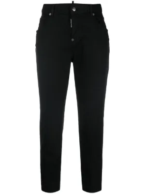 DSQUARED2 Black Bull ダメージ スリムジーンズ | ブラック | FARFETCH JP