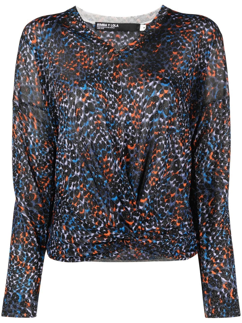 leopard print v neck jumper