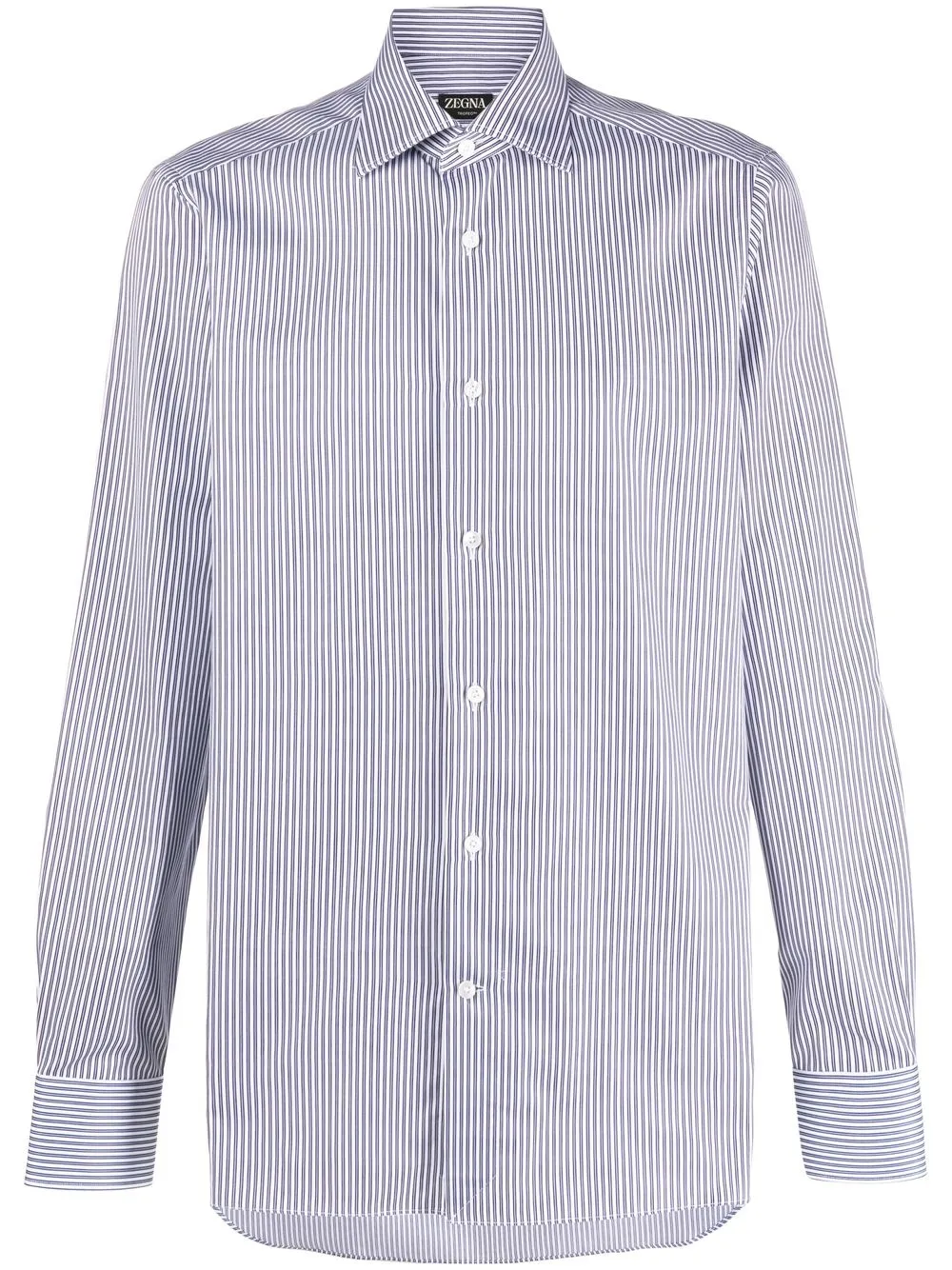 

Zegna camisa con rayas estampadas - Azul