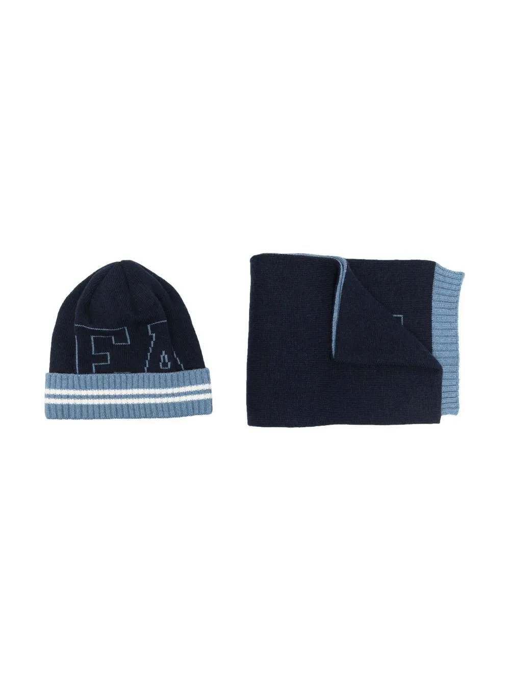 

Emporio Armani Kids gorro tejido con logo bordado - Azul