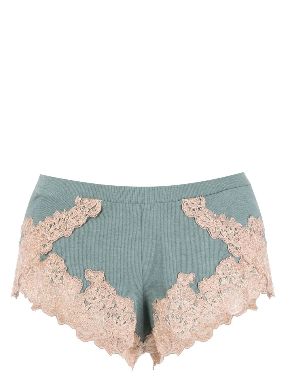 

La Perla floral-lace appliqué briefs - Blue