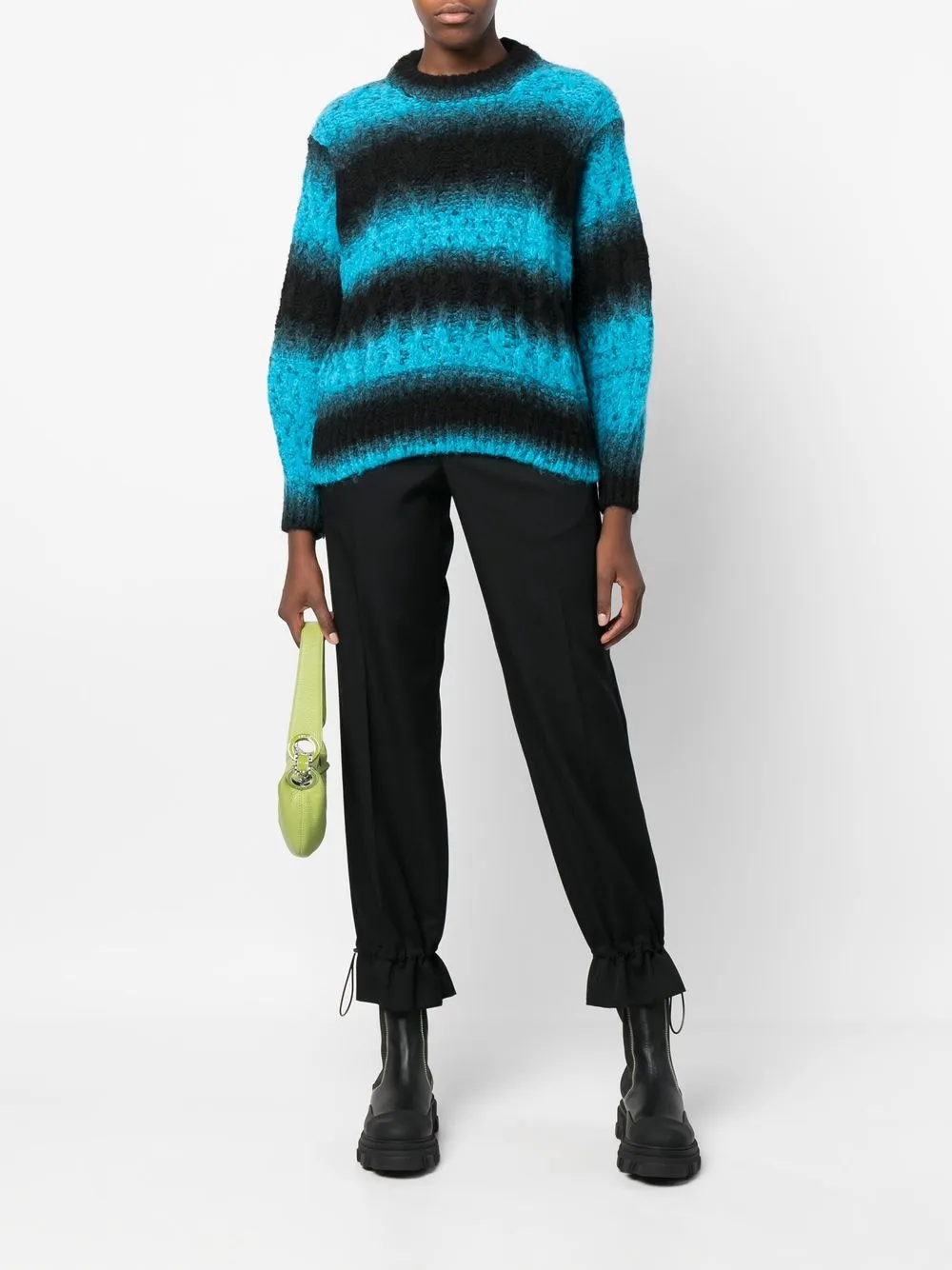 striped crew neck jumper