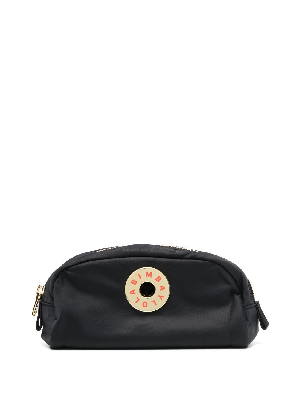 Bimba Y Lola Logo-plaque Zipped Makeup Bag In Schwarz