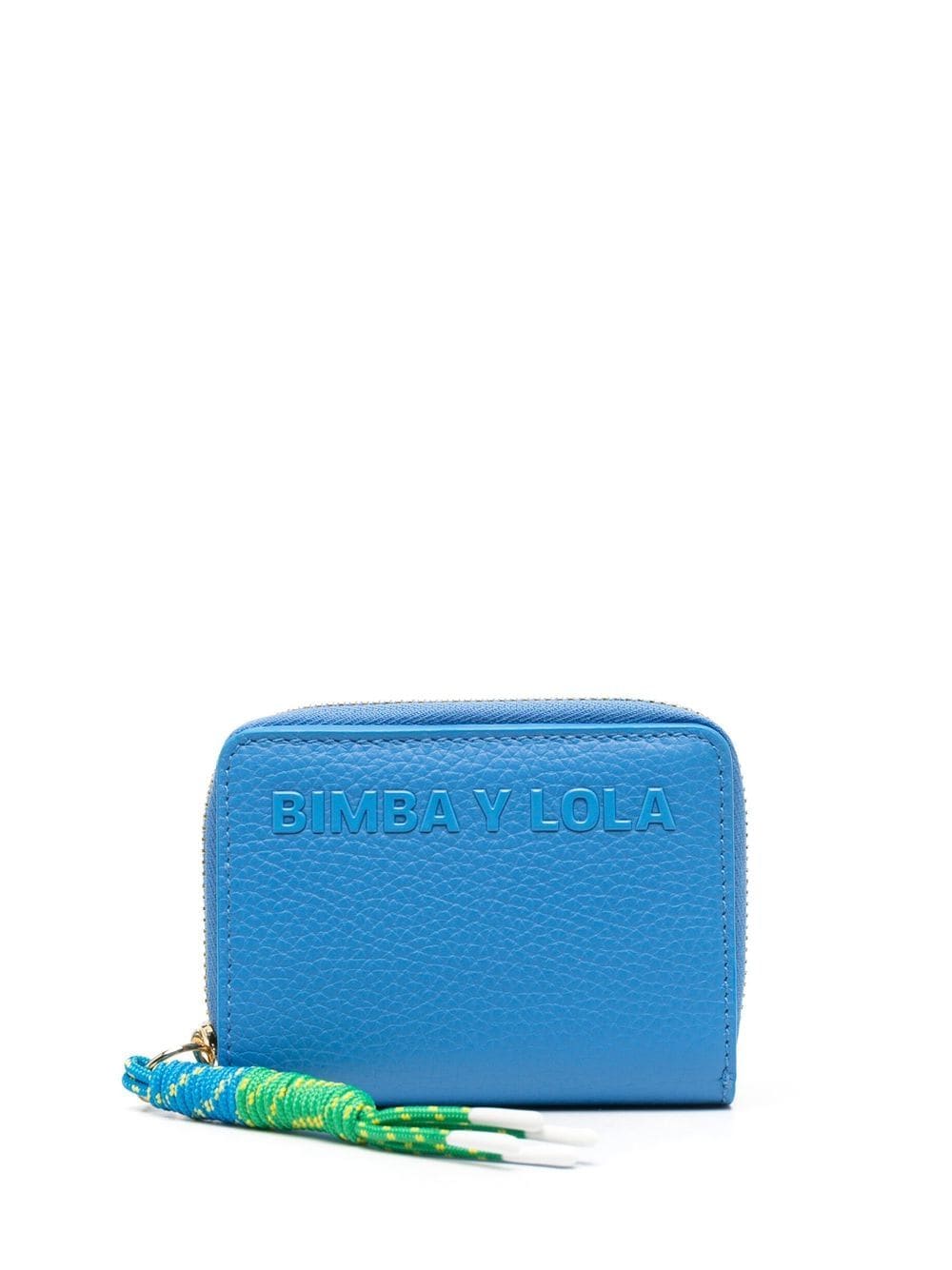 Bimba Y Lola Cord-pull Leather Purse In Blau