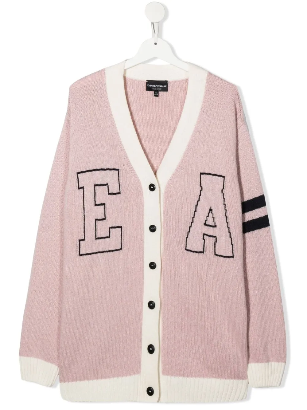 

Emporio Armani Kids cárdigan con cuello en V - Rosado