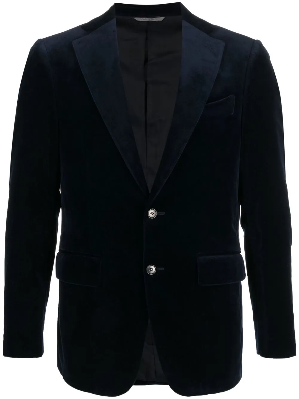 

Canali blazer de terciopelo con botones - Azul