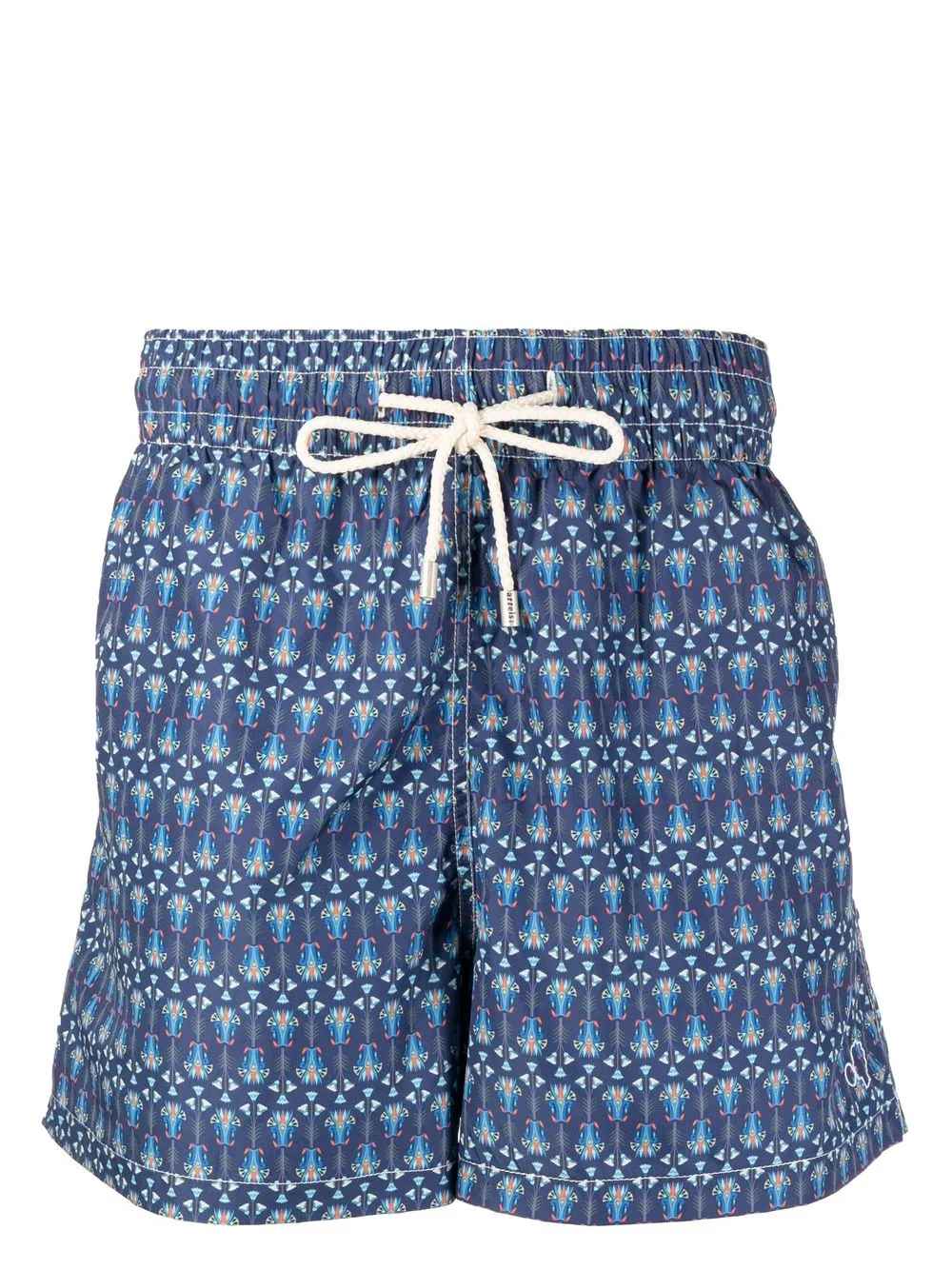 

Arrels Barcelona shorts de playa con motivo geométrico floral - Azul