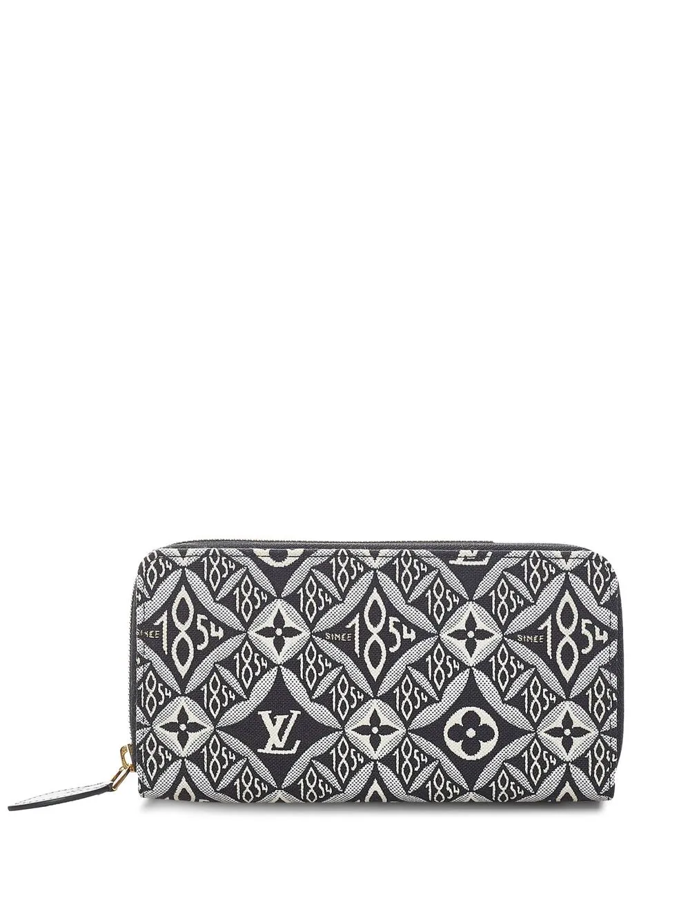 

Louis Vuitton 2021 pre-owned monogram jacquard 1854 Zippy wallet - Black