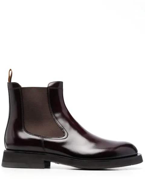 patent ankle boots