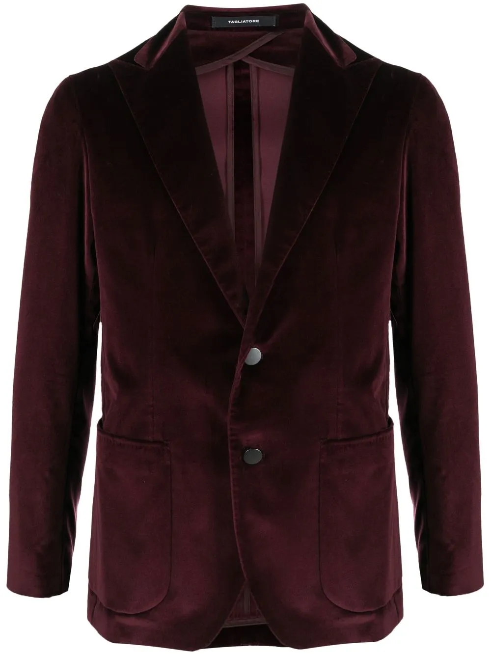 

Tagliatore single-breasted velvet blazer - Red