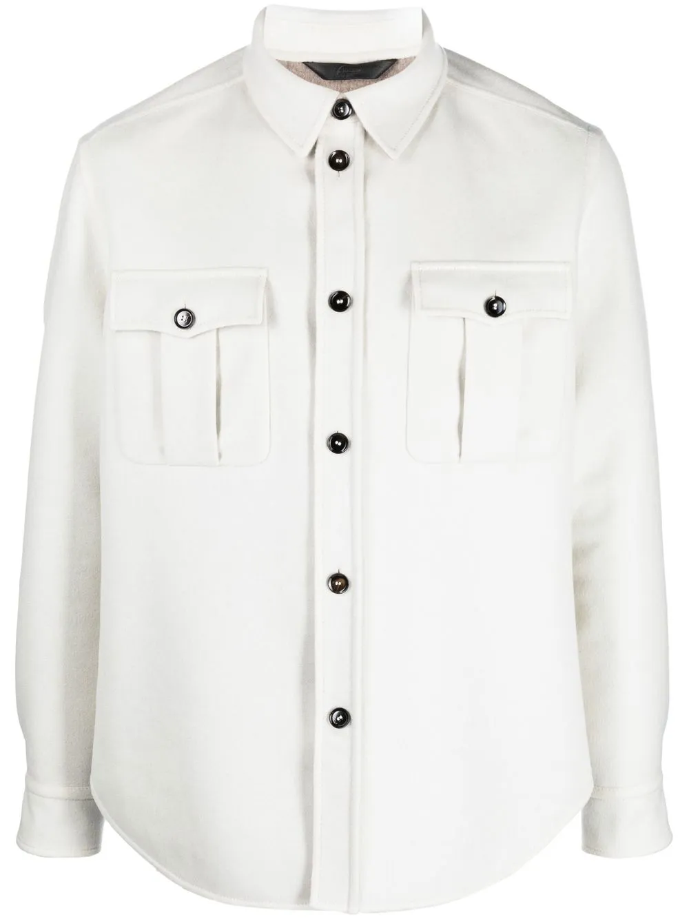 

Brioni buttoned-up shirt jacket - White