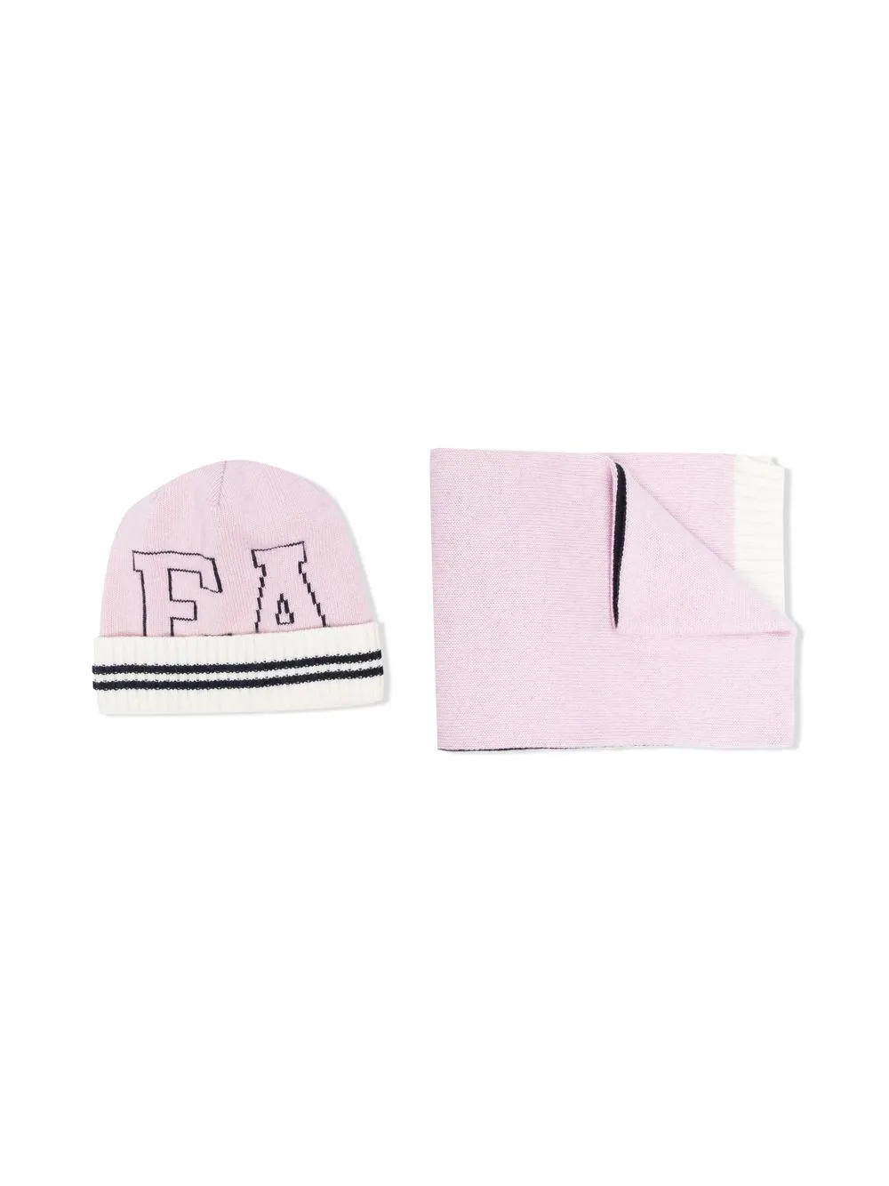 

Emporio Armani Kids gorro tejido con logo bordado - Rosado