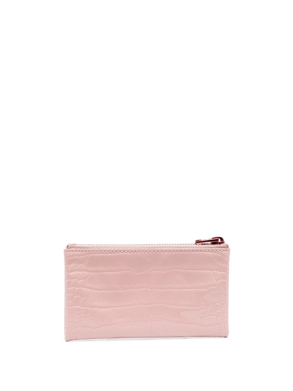 Shop Bimba Y Lola Small Crocodile-embossed Purse In Rosa