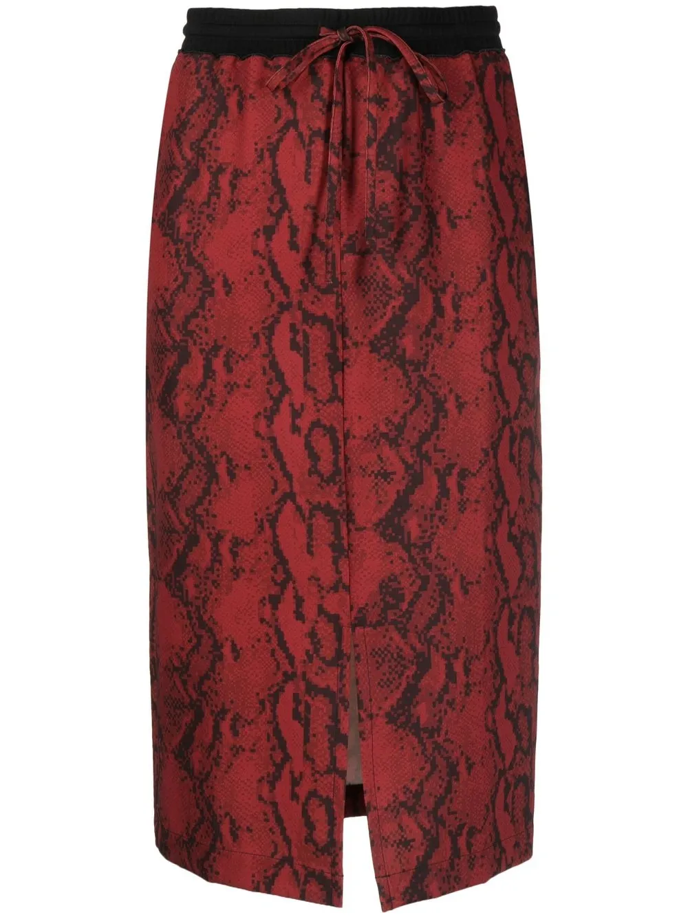 

Bimba y Lola falda midi con estampado de piel de serpiente - Rojo