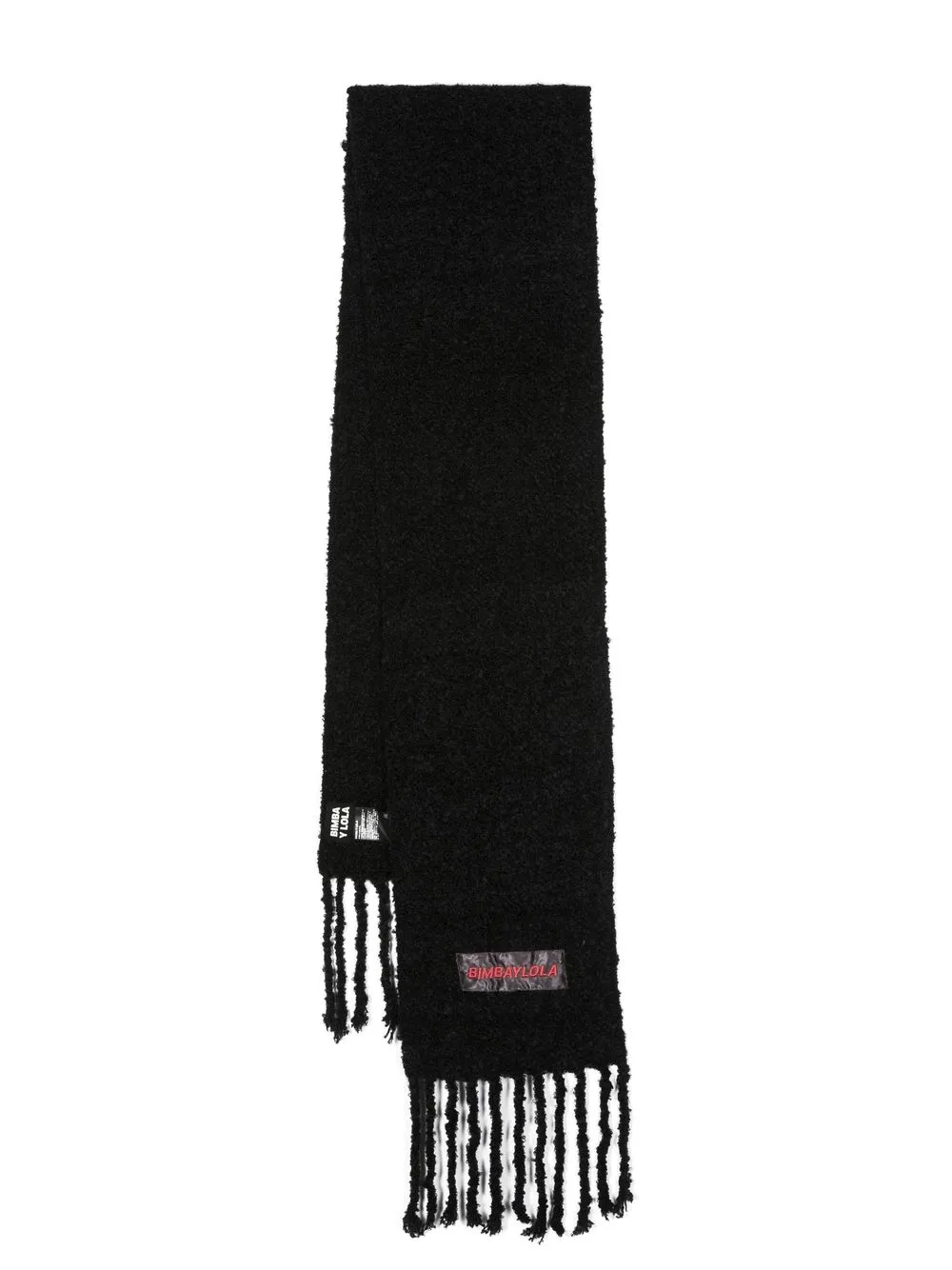 

Bimba y Lola mascada con parche del logo y borlas - Negro