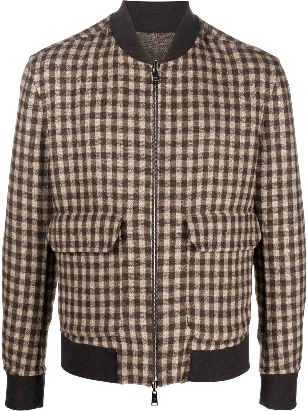 Lardini reversible wool-cashmere jacket - Brown