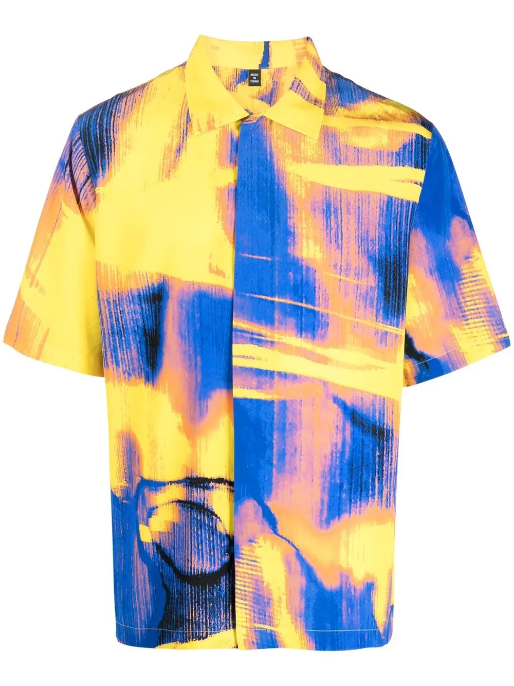 

MCQ camisa con motivo abstracto - Azul