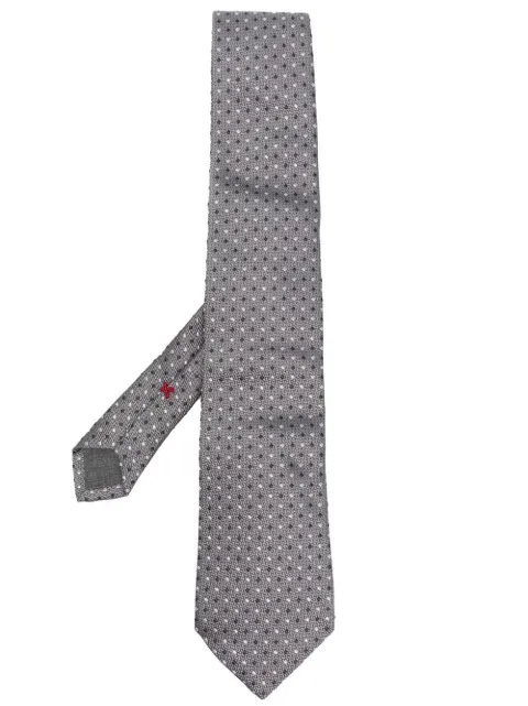 Brunello Cucinelli polka dot-embroidered silk tie