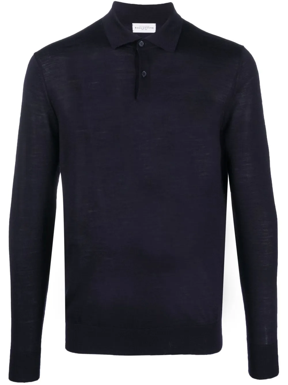 

Ballantyne fine-knit wool polo shirt - Blue