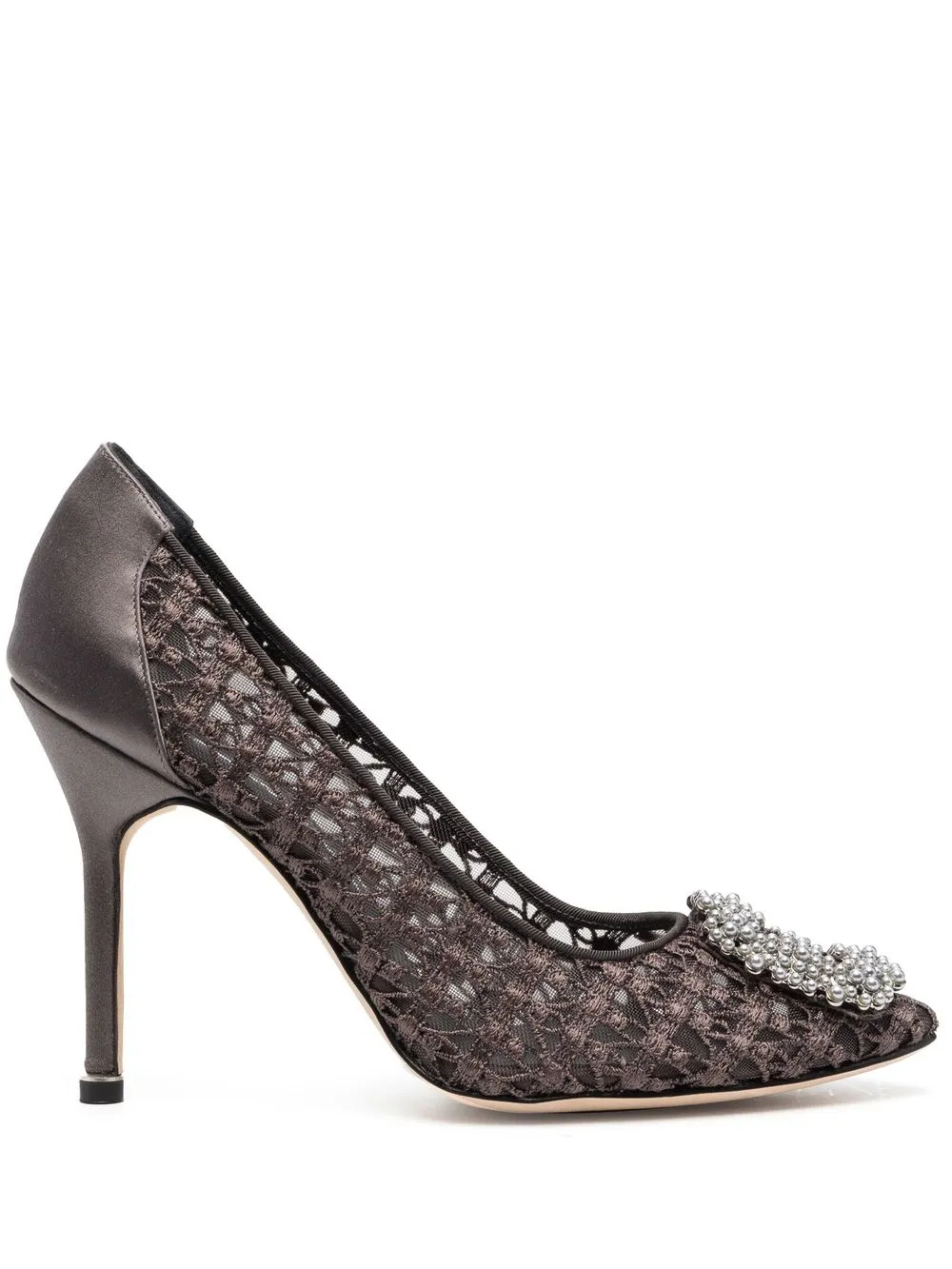 

Manolo Blahnik zapatillas Hangisi con tacón de 110mm - Gris