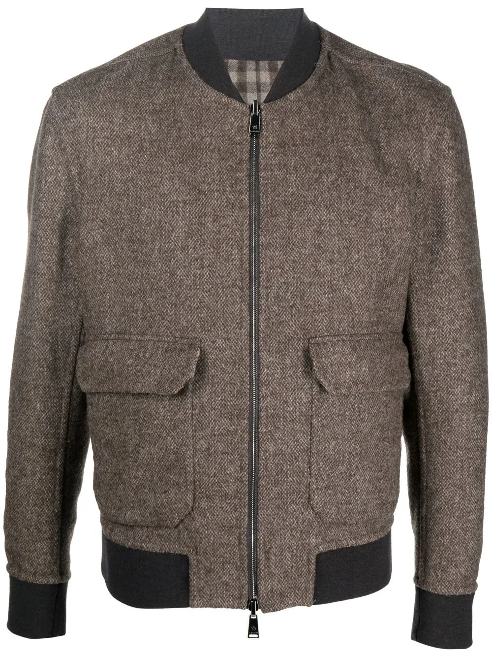 

Lardini reversible wool-cashmere jacket - Brown