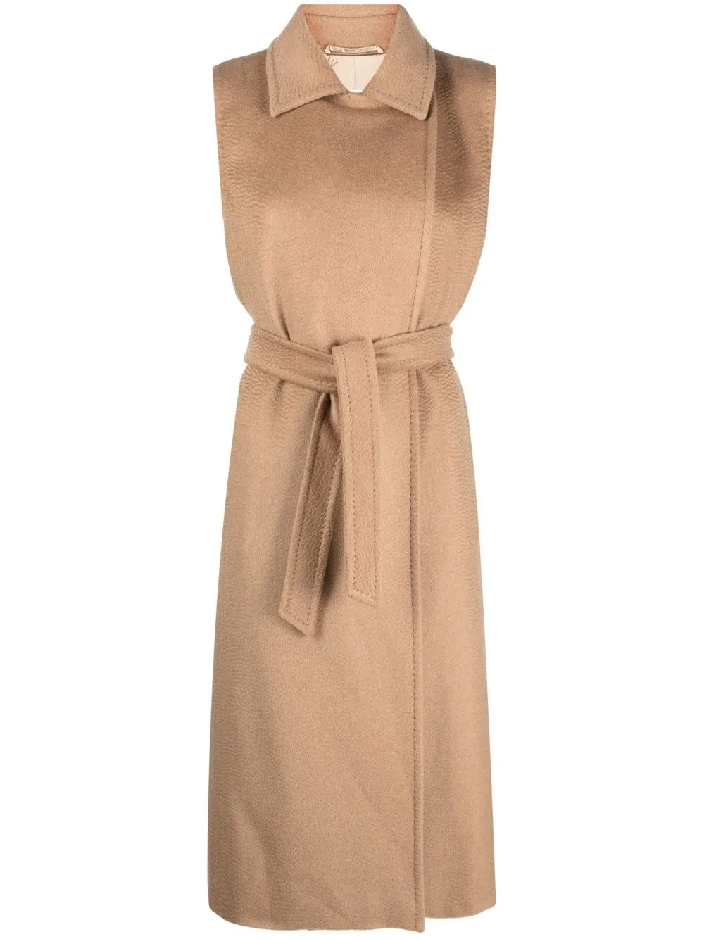 Max Mara Manuela tied-waist gilet | Brown | Image 1