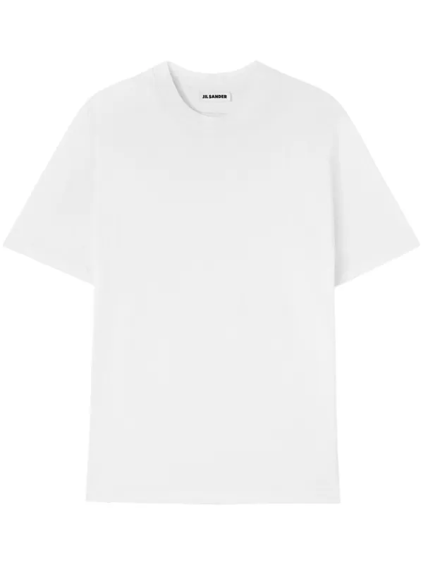 【JILSANDER】コットンラウンドネックTシャツ Jil Sander ラウンドネック Tシャツ | ホワイト | FARFETCH JP