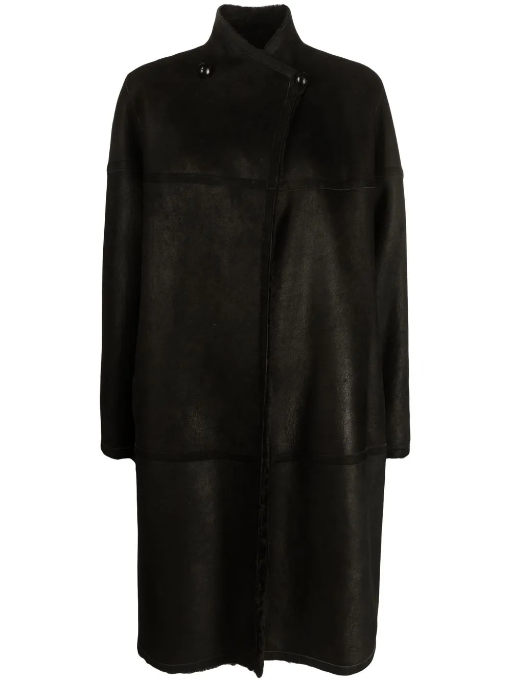 

Isabel Marant leather cocoon coat - Black