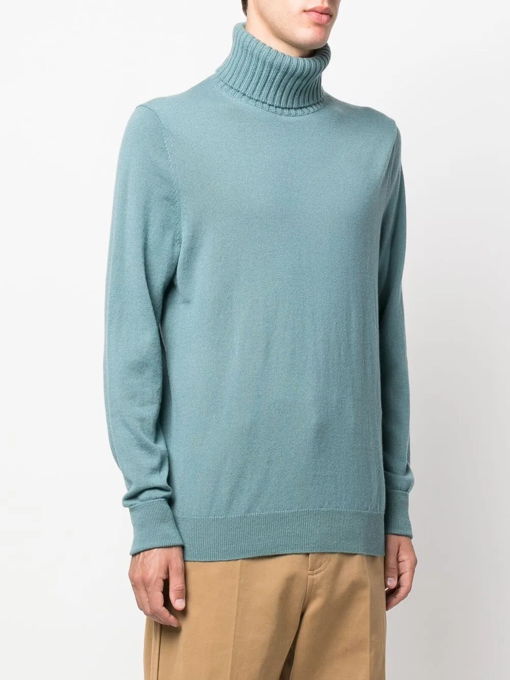  Ballantyne Kaschmirpullover Mit Rollkragen   Blau 