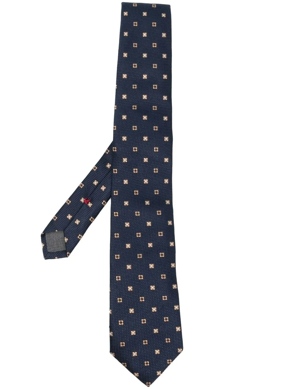 

Brunello Cucinelli corbata de seda con motivo bordado - Azul