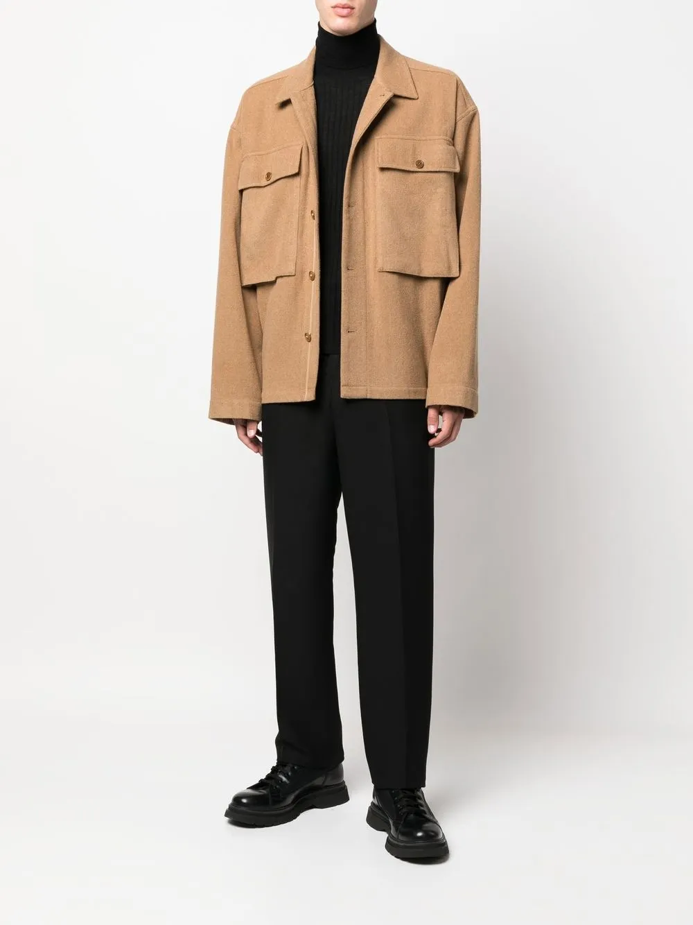 Ballantyne Ribgebreide coltrui - Zwart