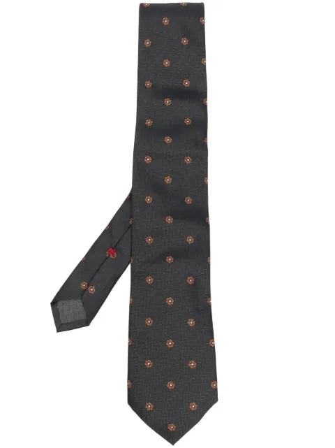 Brunello Cucinelli Seidenkrawatte mit Blumenstickerei