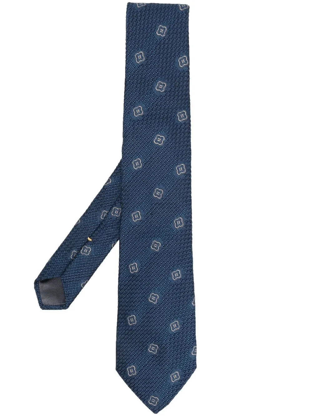 

Canali corbata de seda bordada - Azul