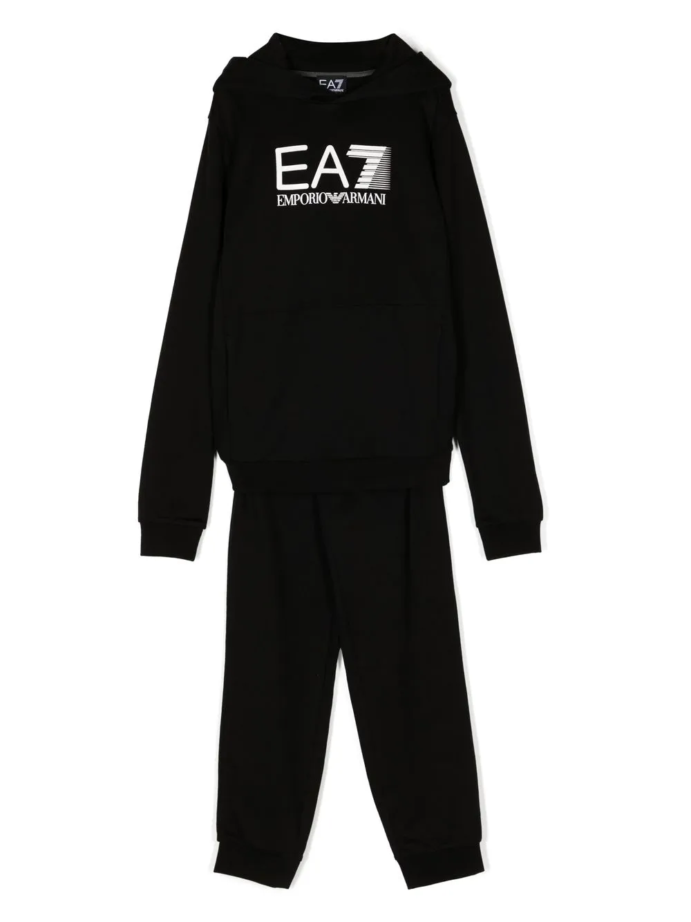 

Ea7 Emporio Armani traje deportivo con logo estampado - Negro