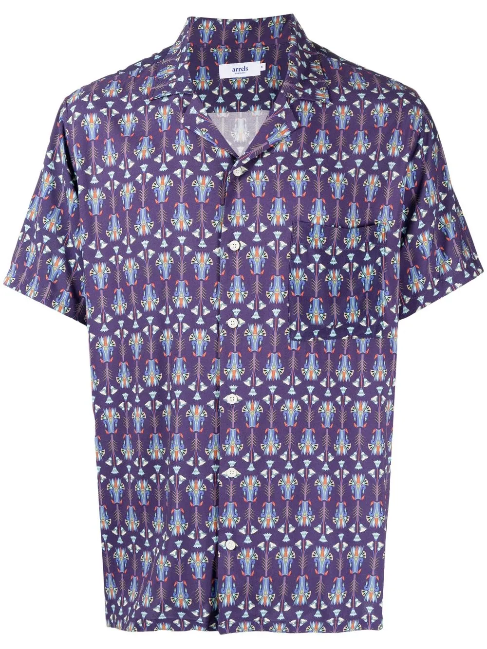 

Arrels Barcelona camisa con cuello cubano - Azul