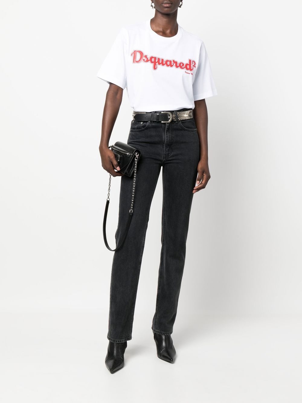 Dsquared2 T-shirt met logoprint - Wit