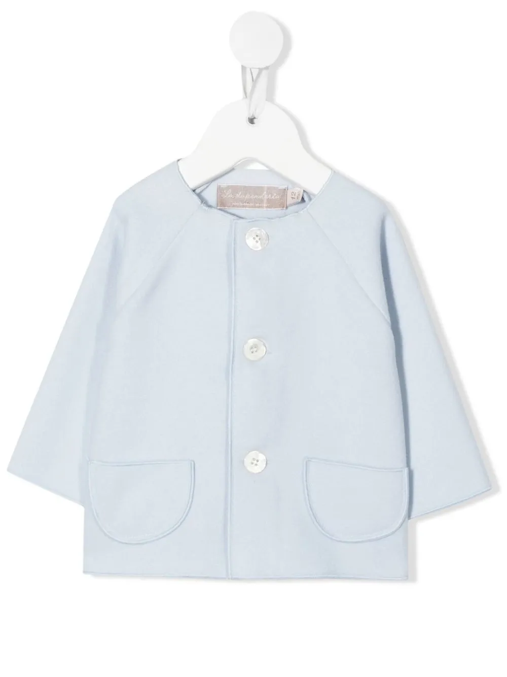 

La Stupenderia collarless long-sleeve shirt - Blue