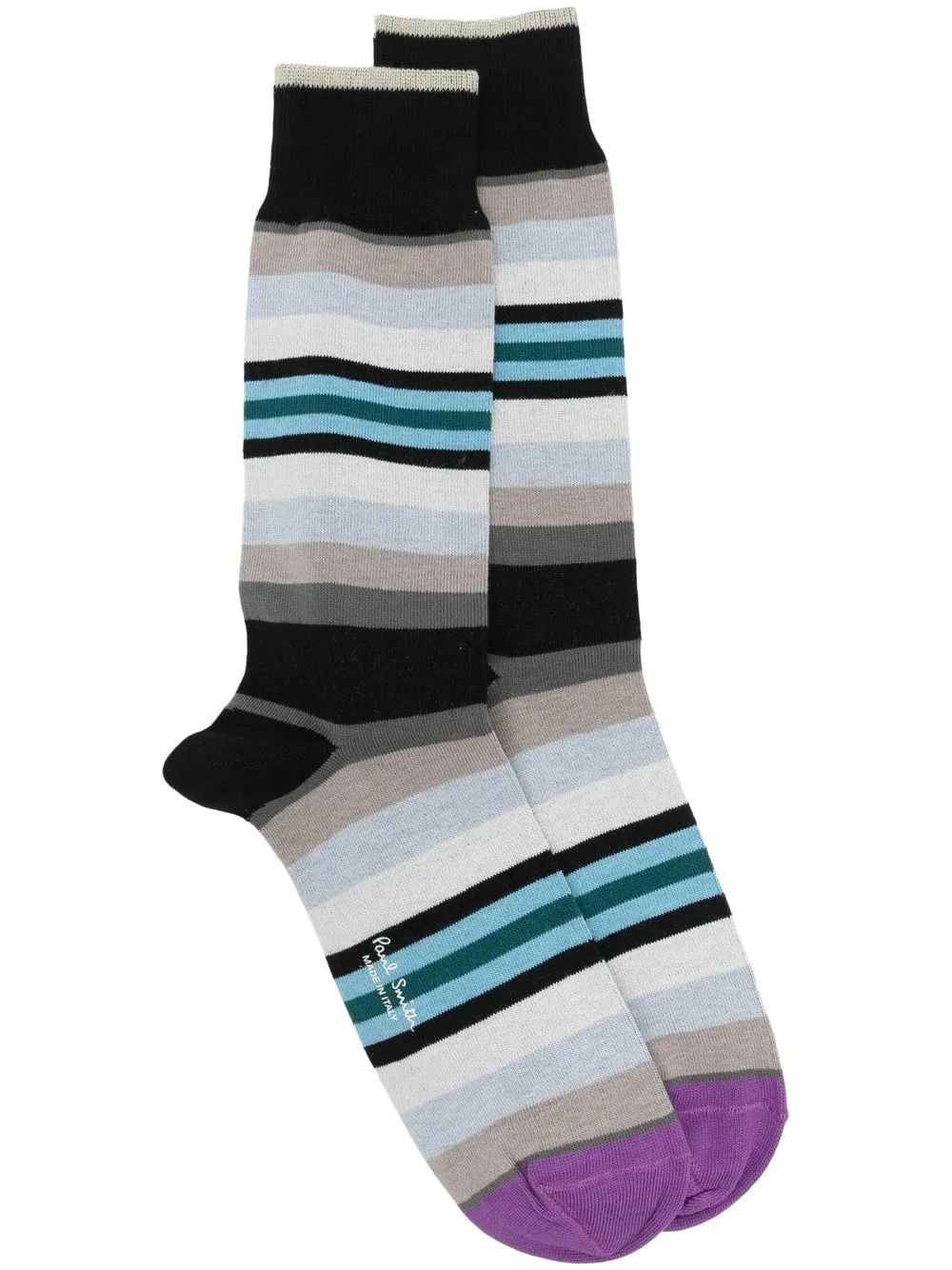 

Paul Smith Yvan stripe-print socks - Black