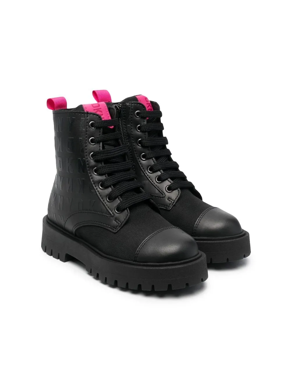 

Dkny Kids botines con agujetas - Negro