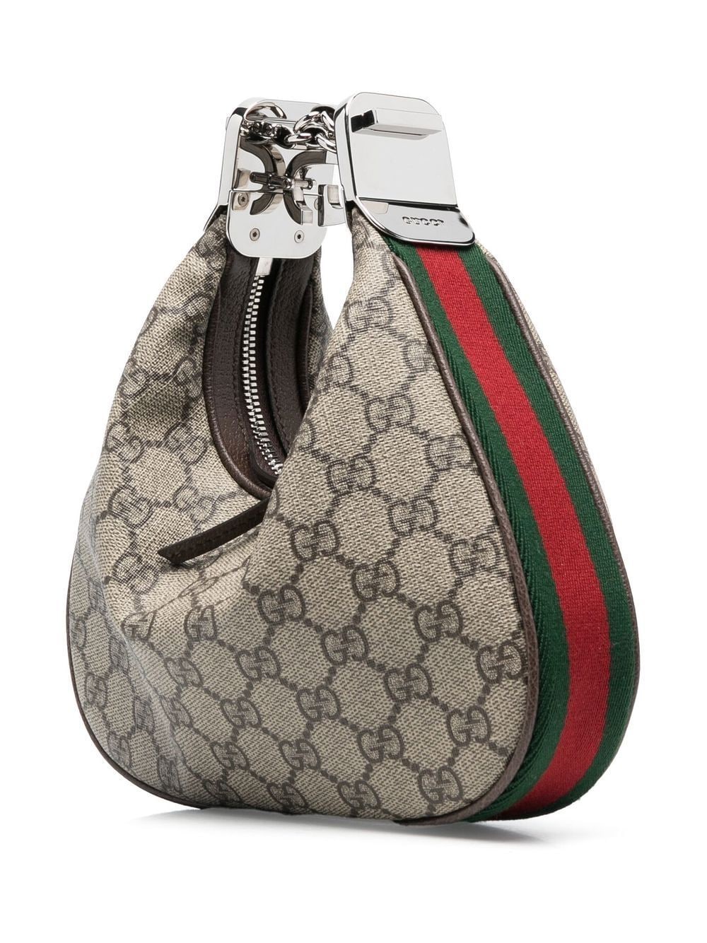 Shop Gucci Small Attache Shoulder Bag In Neutrals