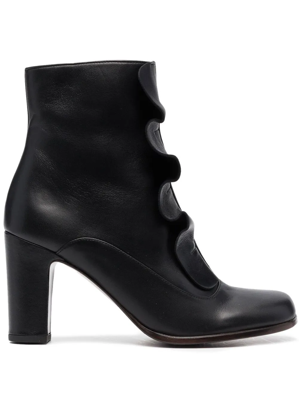 

Chie Mihara botines con detalle de volantes - Negro