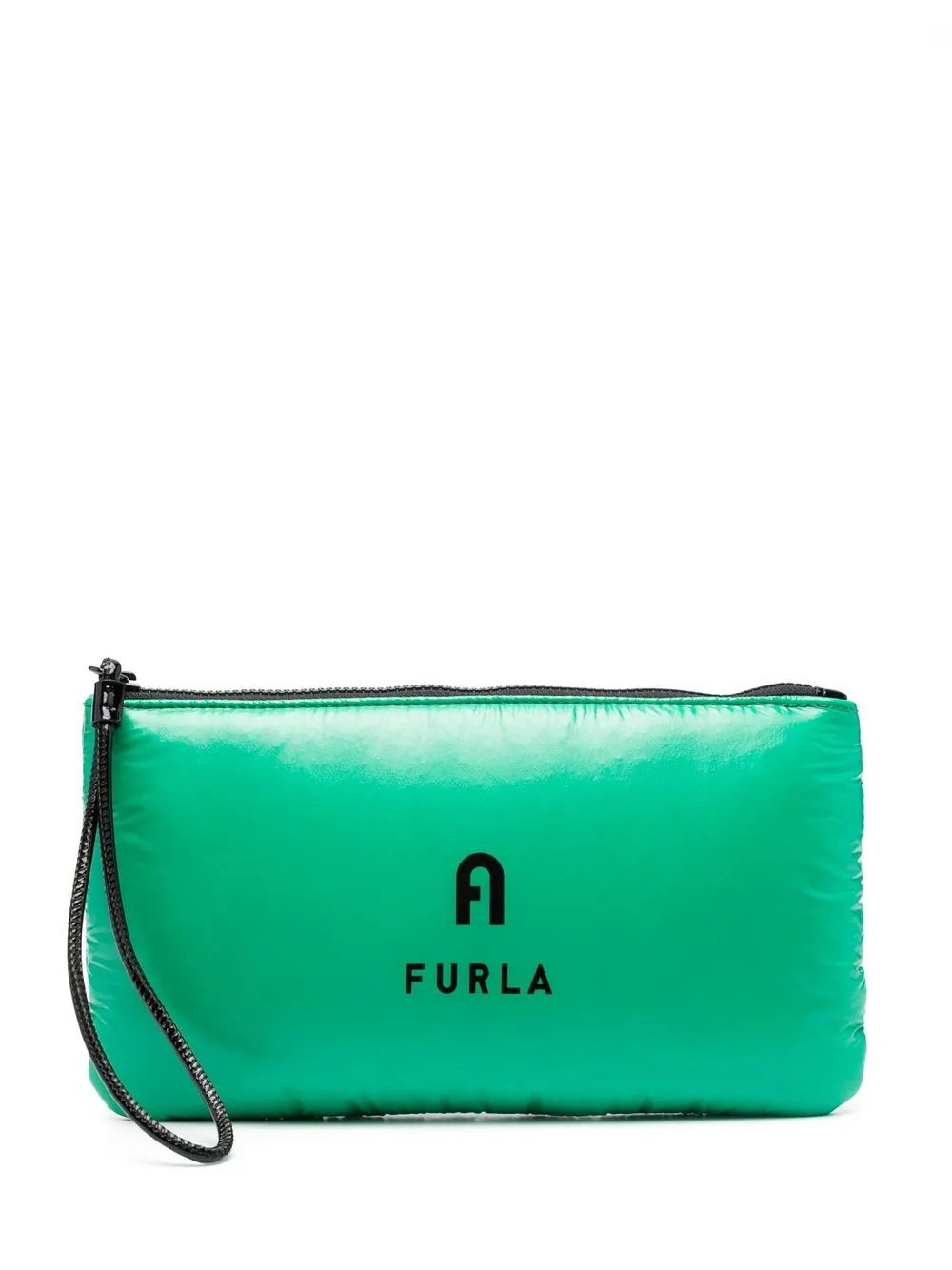 

Furla bolsa de mano capitonada y logo estampado - Verde