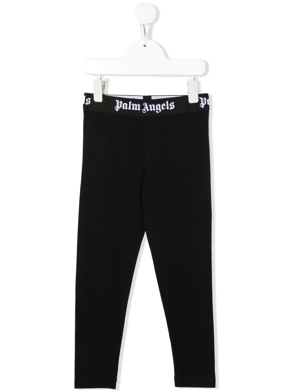 Shop Palm Angels Logo-waistband Leggings In Black